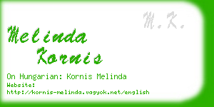 melinda kornis business card